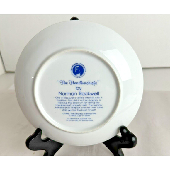 Collectible Plate Norman Rockwell the Handkerchief Saturday Evening Post 1986 - Picture 3 of 4